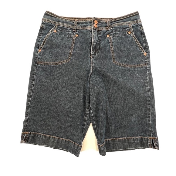 Style & Co. Tummy Control Bermuda Jean Shorts Size 10 Women's - Picture 1 of 6